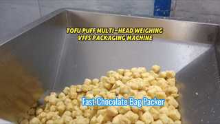 Ligne d'emballage VFFS de bouffées de tofu congelé de haute qualité avec peseuse à 14 têtes