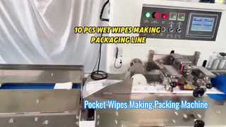 10-20 lingettes humides de poche faisant la ligne de machine de conditionnement avec la voie de refendage simple