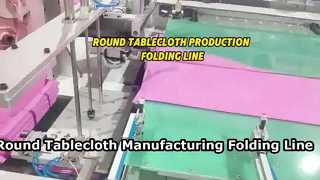 Ligne de pliage de production automatique de nappe ronde efficace élevée