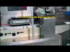 Ligne de pliage unique pour 5 à 30 lingettes humides de voyage, machines d'emballage
