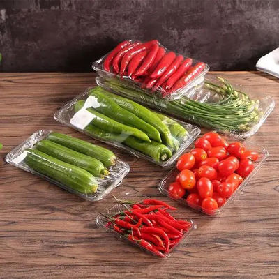 Fruits végétaux de la machine 220v d'enveloppe de rétrécissement de la chaleur de film de POF avec le plateau