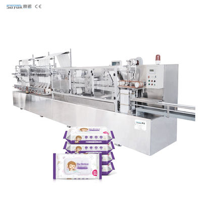 Conception compacte 120pcs / pack serviettes mouillées machine à faire avec des fentes