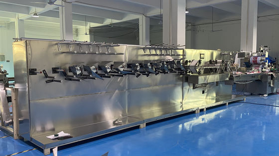 250-350 Coupe/min Machine de fabrication à haute vitesse pour essuie-glace humide 220v ligne d'emballage entièrement automatique