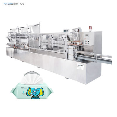 250-350 Coupe/min Machine de fabrication à haute vitesse pour essuie-glace humide 220v ligne d'emballage entièrement automatique