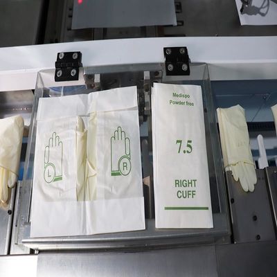 Servo entraîné machine d'emballage de gants chirurgicaux pour le sac de portefeuille papier