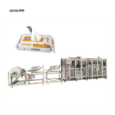 Machine automatique d'emballage de lingettes de sol humides avec contrôle servo 8 ensembles de tête de mouillage