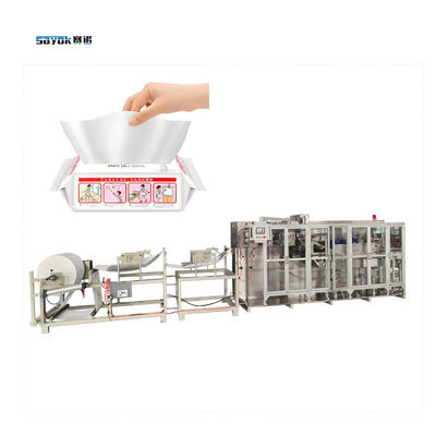7.5 KW Machine automatique de fabrication de lingettes de sol humides avec contrôle servo 8 ensembles de tête de mouillage