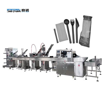 Machine d'emballage de plateaux en bois et en plastique avec une vitesse d'emballage de 80 à 120 paquets/min