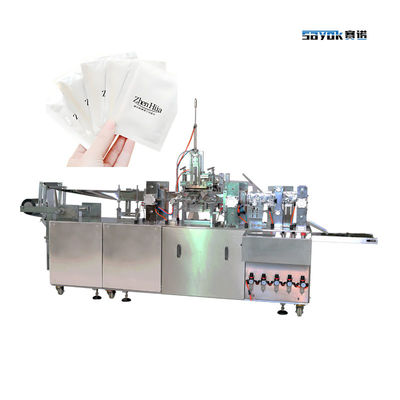 Remplissage de liquide de dose Petite lentille de tissu humide essuyer machine d'emballage de fabrication automatique