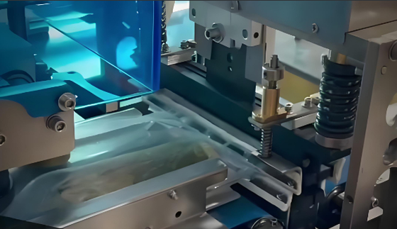 Machine d'emballage à oreiller sous vide avec découpage vers le haut et vers le bas pour les aliments et les légumes